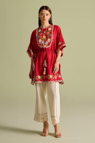 Chandrima Cutwork Embroidered Ivory Pants 