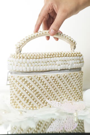 FOREVER NOOR Pearl Cube Handbag 
