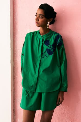 Ofrida Emerald Applique Shirt 