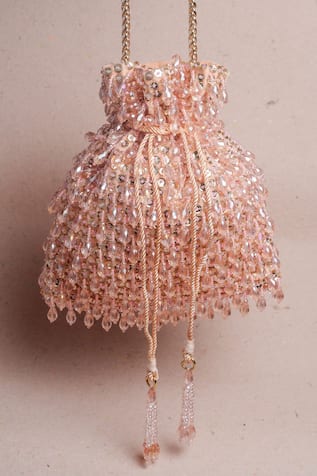 Nayaab By Sonia Crystalline Blush Potli Bag 