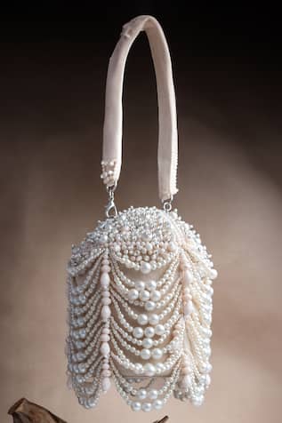 Nayaab By Sonia Oyster Overload Pearl Embellished Potli 