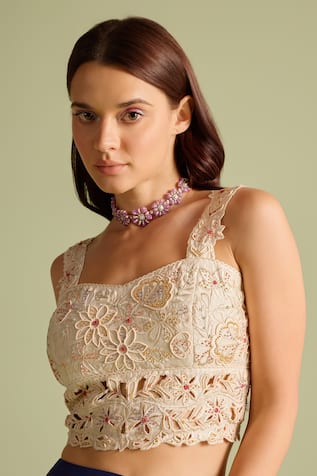 Chandrima Cutwork Beadwork Bustier 