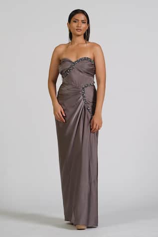 Astha Batra Crystal Embellished Corset Gown 