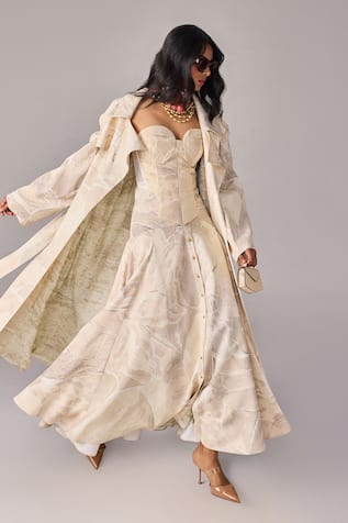 Saaksha & Kinni Abstract Floral Print Maxi Skirt 