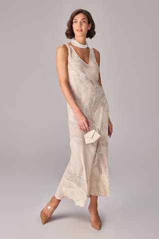 Saaksha & Kinni Abstract Floral Print Maxi Dress 