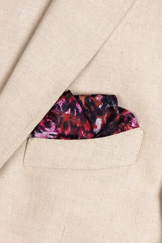 Crimson Canopy Silk Pocket Square 