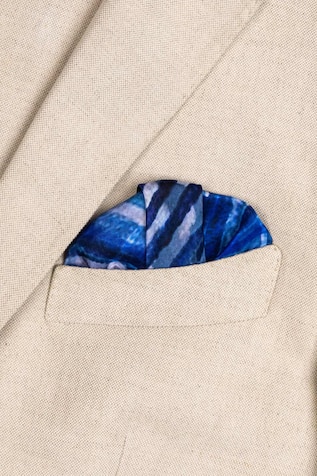 Marine Mirage Silk Pocket Square 