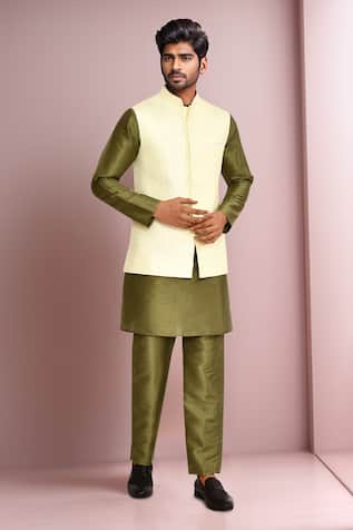 Arihant Rai Sinha Silk Blend Nehru Jacket Set 