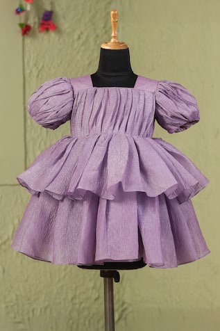 Casa Ninos Frilly Puff Sleeve Dress 