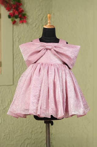 Casa Ninos Bow Yoke Fit and Flare Dress 