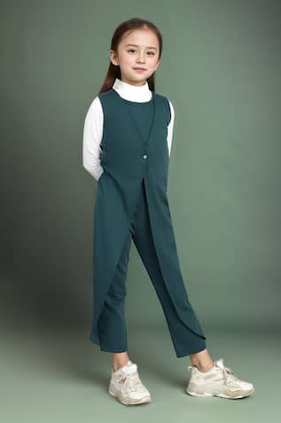 Single Button French Terry Jumpsuit 