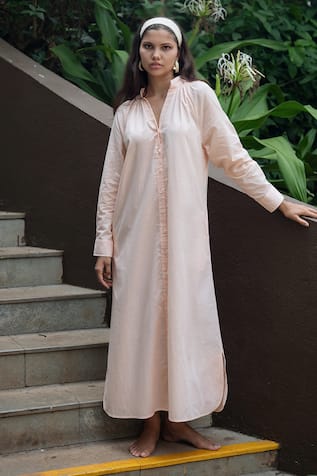 RAAS LIFE Peach Cosy Midi Dress 