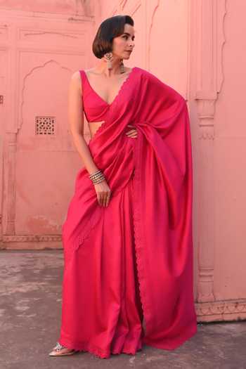 Kasturi Kundal Embroidered Banarasi Katan Silk Saree 