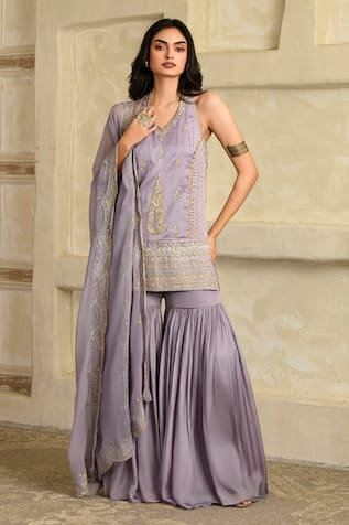 Saahiil Kapoor Lilac Aari Hand Work Kurta Set 