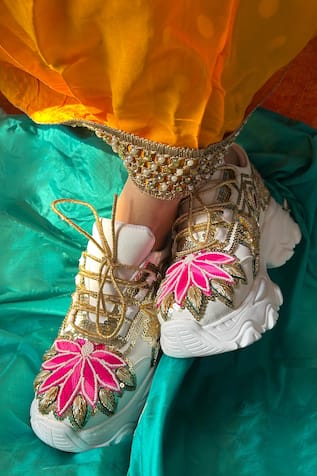 Embellished Floral Sneakers 