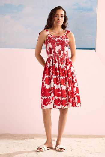 Zazu Floral Smocked Copenhagen Short Dress 