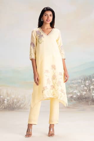 Kaveri Buttercup Floral Print Kurta Set 