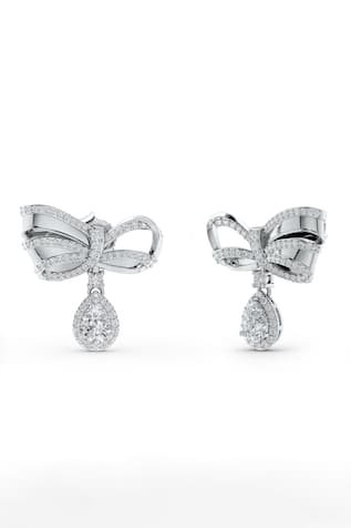 Silver Moissanite Designer Danglers 