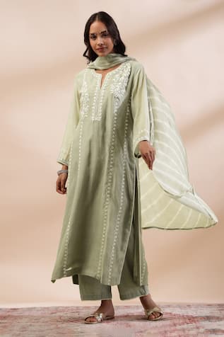 Kyra By Bhavna Chanderi Silk Kurta Set 