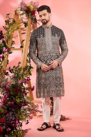 Kasbah Designer Black Georgette Kurta 