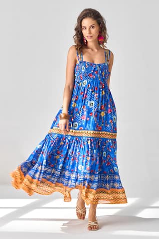 Verb By Pallavi Singhee Floral Print Maxi Dress 