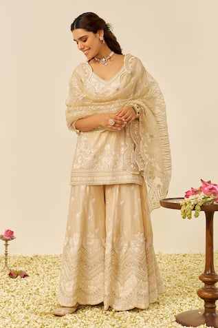 Sheetal Batra Embroidered Silk Chanderi Kurta Set 