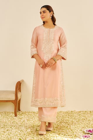 Sheetal Batra Embroidered Silk Chanderi Kurta Set 