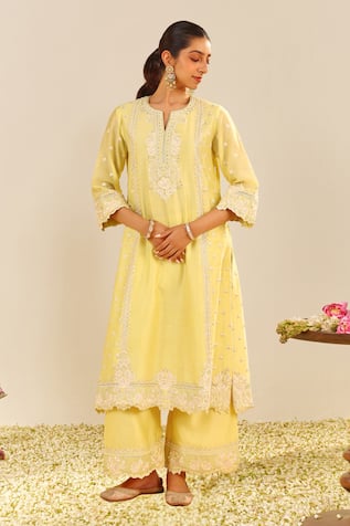 Sheetal Batra Embroidered Silk Chanderi Kurta Set 