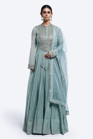 Onaya Mirror Embroidered Anarkali Set 