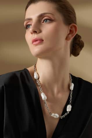 Joules by Radhika Sculpted Baroque Pearl Necklace 