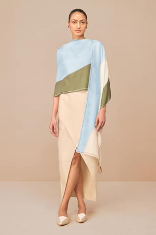 AMPM Iko Silk Color Block Scarf 