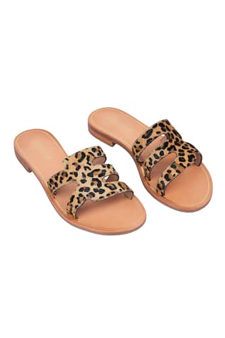 Cheetah Print Slide Sandals 