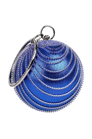 Designer Spiral Blue Clutch 