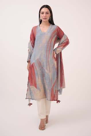Ruchi Marodia Chanderi Printed Kurta Set 