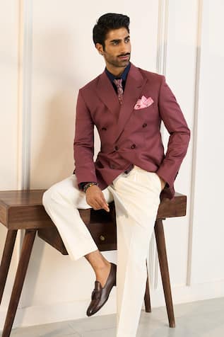 Gargee Designers Rouge Pink Double Breasted Blazer 