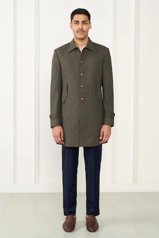 Gargee Designers Designer Green Long Coat 