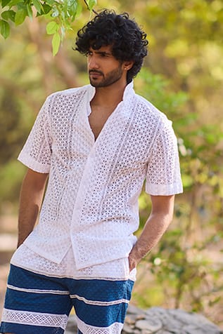 Nirmooha Amber Haven Crochet Shirt 