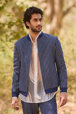 Nirmooha Apex Stride Denim Bomber Jacket 