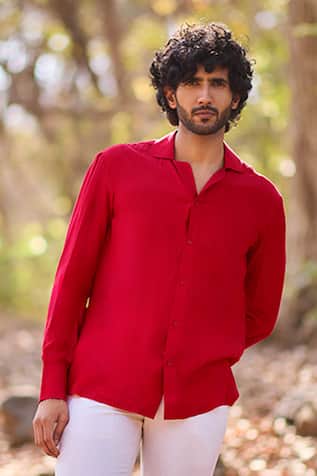 Nirmooha Firey Red Casual Shirt 