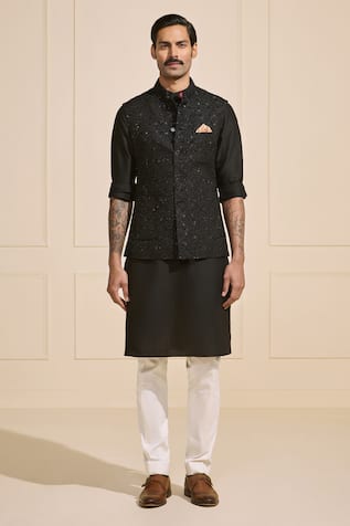 Raghavendra Rathore Jodhpur Ornate Bundi Nehru Jacket 