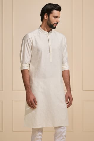 Raghavendra Rathore Jodhpur Minimal Luxe White Kurta 