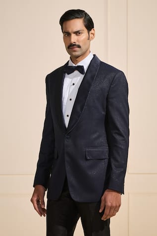 Raghavendra Rathore Jodhpur Navy Tuxedo Jacket 