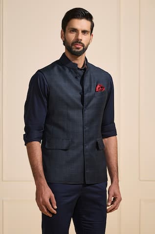Raghavendra Rathore Jodhpur Tailored Classic Bundi Jacket 