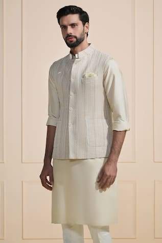Raghavendra Rathore Jodhpur Textured Nehru Jacket 