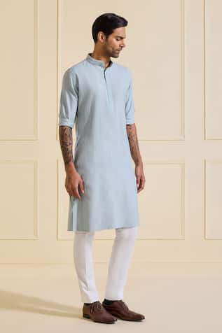 Raghavendra Rathore Jodhpur Classic Powder Blue Kurta  