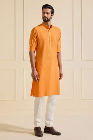 Raghavendra Rathore Jodhpur The Tangerine Symphony Kurta 
