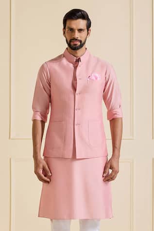 Chandni Blush Bespoke Nehru Jacket 
