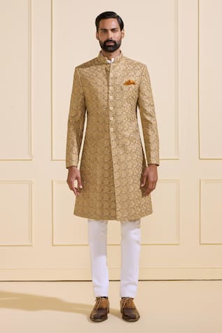 Raghavendra Rathore Jodhpur Gilded Tapestry Embroidered Sherwani 