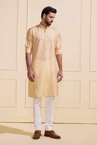Light Golden Designer Kurta 
