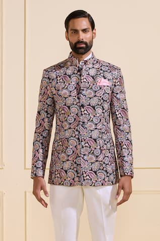 Raghavendra Rathore Jodhpur Luxe Paisley Bandhgala 